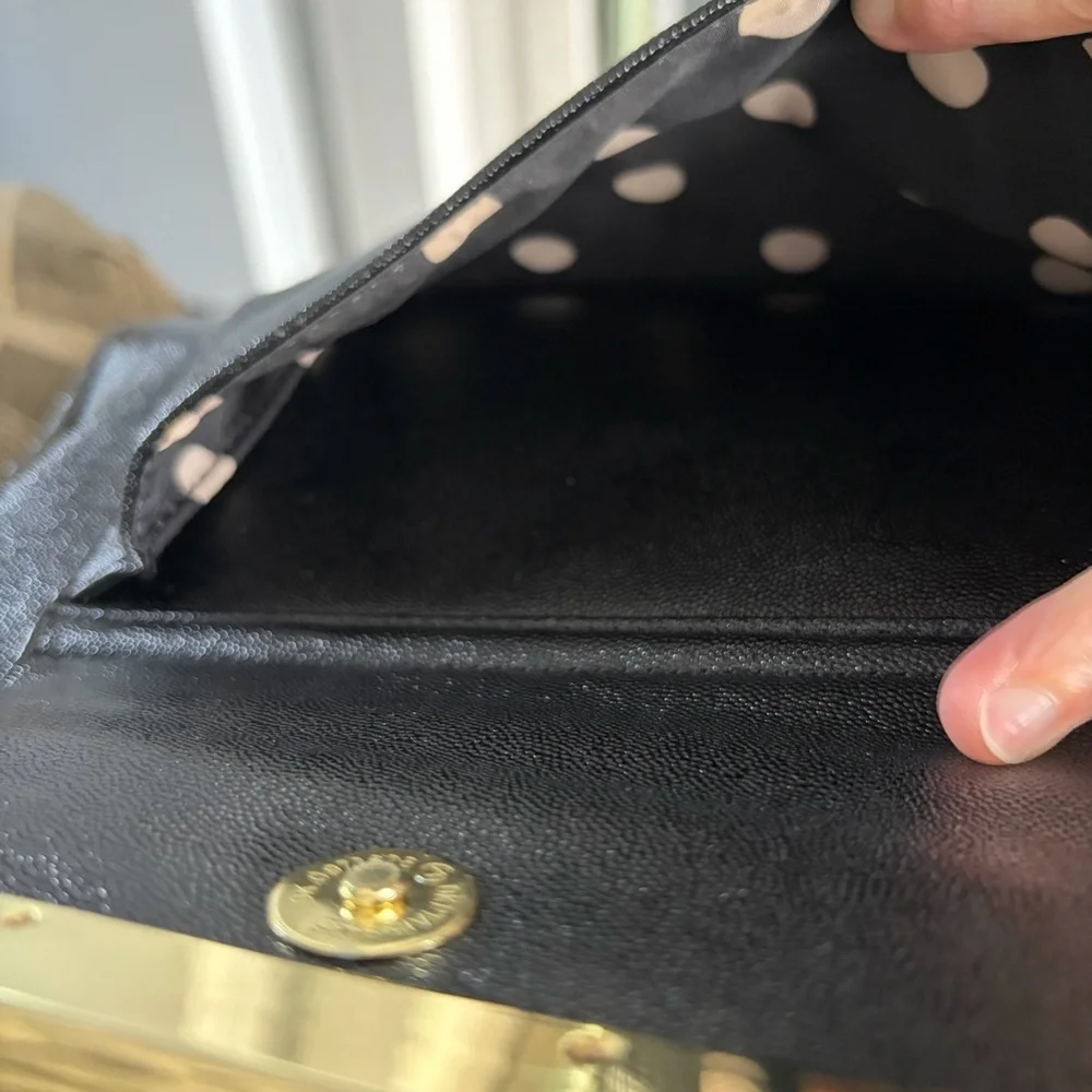 Anne Klein‎ Black Satchel with Gold Accents